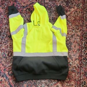 High-Visibility Yellow and Black Hoodie